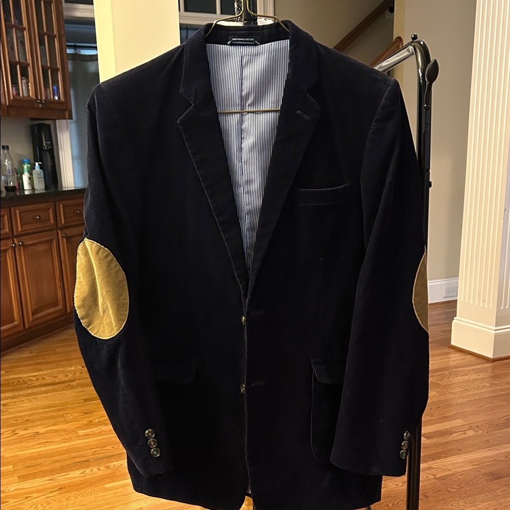 Youth/Big Kid Navy Corduroy Blazer with Tan Elbow Patches GREAT condition